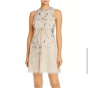 Aidan Mattox beaded cocktail sheath dress